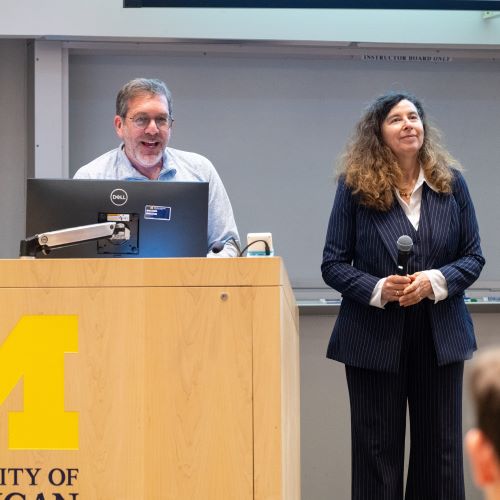 Drs. Andrew Lieberman and Zaneta Nikolovska Coleska, TPTR co-directors, welcome participants to the 9th Annual TPTR Retreat